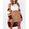 imagechouyatou Women Business Casual Color Block Striped Cardigan Sweater Open Front Long Knit Coatigan CoatWine Red