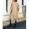 imagechouyatou Womens Boho Fringe Cardigan Sweater Aztec Tribal Open Front Duster Long Cardigan CoatBlue Khaki