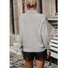 imagechouyatou Womens Oversized Fringe Tassel Sweater Long Sleeve Turtleneck Knitted Pullover Jumper TopsGrey
