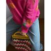 imagechouyatou Womens Rose Flower Pattern Pullover Sweaters Long Sleeve Floral Printed Knit Jumper TopsRose Red