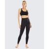 imageSTYLEWORD Womens Leggings High Waist Naked Feeling Pattern Yoga Pants Tummy Control Workout Running Elastic TightsBlack CamoL
