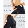 imageSTYLEWORD Womens Leggings High Waist Naked Feeling Pattern Yoga Pants Tummy Control Workout Running Elastic TightsBlack CamoL