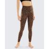 imageSTYLEWORD Womens Leggings High Waist Naked Feeling Pattern Yoga Pants Tummy Control Workout Running Elastic TightsBrown Leopard19088XL
