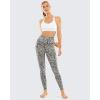 imageSTYLEWORD Womens Leggings High Waist Naked Feeling Pattern Yoga Pants Tummy Control Workout Running Elastic TightsLeopard19088M