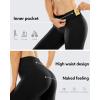 imageSTYLEWORD Womens Leggings High Waist Naked Feeling Yoga Pants FullLength Tummy Control Workout Running Elastic TightsBlackS