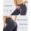 imageSTYLEWORD Womens Leggings High Waist Naked Feeling Yoga Pants FullLength Tummy Control Workout Running Elastic TightsGreyL