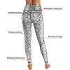 imageSTYLEWORD Womens Yoga Pants with Pockets High Waist Workout Leggings Running PantsSnake Pattern084LM