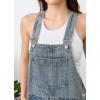 imagechouyatou Womens Casual Baggy Denim Bib Overall Straight Leg Y2K Mid Rise Boyfriend Jeans JumpsuitDusty Blue