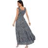 imageOSTOO Womens 2025 Summer Boho Floral Print Tiered Casual Flowy Long Maxi DressBlack