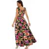 imageOSTOO Womens 2025 Summer Boho Floral Print Tiered Casual Flowy Long Maxi DressBlack Flowers