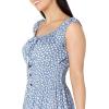 imageOSTOO Womens 2025 Summer Boho Floral Print Tiered Casual Flowy Long Maxi DressBlue