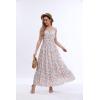 imageOSTOO Womens 2025 Summer Boho Floral Print Tiered Casual Flowy Long Maxi DressBlue Flower
