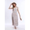 imageOSTOO Womens 2025 Summer Boho Floral Print Tiered Casual Flowy Long Maxi DressBlue Flower