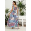 imageOSTOO Womens 2025 Summer Boho Floral Print Tiered Casual Flowy Long Maxi DressBlue Purple Green Flower
