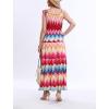 imageOSTOO Womens 2025 Summer Boho Floral Print Tiered Casual Flowy Long Maxi DressColor Striped
