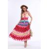 imageOSTOO Womens 2025 Summer Boho Floral Print Tiered Casual Flowy Long Maxi DressColor Striped