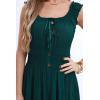 imageOSTOO Womens 2025 Summer Boho Floral Print Tiered Casual Flowy Long Maxi DressDark Green