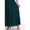 imageOSTOO Womens 2025 Summer Boho Floral Print Tiered Casual Flowy Long Maxi DressDark Green