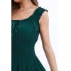 imageOSTOO Womens 2025 Summer Boho Floral Print Tiered Casual Flowy Long Maxi DressDark Green
