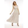 imageOSTOO Womens 2025 Summer Boho Floral Print Tiered Casual Flowy Long Maxi DressGrey White