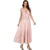 imageOSTOO Womens 2025 Summer Boho Floral Print Tiered Casual Flowy Long Maxi DressPink Denim