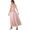 imageOSTOO Womens 2025 Summer Boho Floral Print Tiered Casual Flowy Long Maxi DressPink Denim