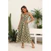 imageOSTOO Womens 2025 Summer Boho Floral Print Tiered Casual Flowy Long Maxi DressPrint Light Green