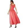 imageOSTOO Womens 2025 Summer Boho Floral Print Tiered Casual Flowy Long Maxi DressTangerine