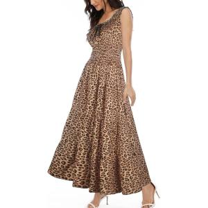 imageOSTOO Womens 2025 Summer Boho Floral Print Tiered Casual Flowy Long Maxi DressKhaki