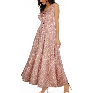 imageOSTOO Womens 2025 Summer Boho Floral Print Tiered Casual Flowy Long Maxi DressPink