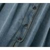 imagechouyatou Womens Retro Button Elastic Waist Denim Skirt ALine Pleated Midi Long Jean Skirt with PocketsLight Blue