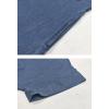 imagechouyatou Womens Summer Notch Neck Short Sleeve Denim Dress Business Casual Jean Tunic Shirt DressBlue