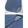 imagechouyatou Womens Summer Notch Neck Short Sleeve Denim Dress Business Casual Jean Tunic Shirt DressBlue
