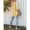imagechouyatou Womens Boyfriend Ripped Holes Frayed Raw Hem Distressed Denim JacketYellow