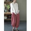 imagechouyatou Womens Spring Summer Oversized Button Down Hooded Linen Shirt Jacket TopWhite