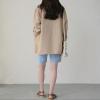 imagechouyatou Womens Business Casual Blazer Cotton Linen Office Loose Fit Notch Neck Open Front Jacket CoatKhaki