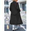 imagechouyatou Womens Fall Casual Open Front Cardigan Dressy Knitted Long Sweater Coat with BeltGreen