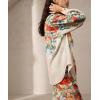 imagechouyatou Womens 2 Piece Outfits Floral Print Button Down Shirt Wide leg Pants Boho Beach Matching SetRed