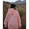 imagechouyatou Womens Cute Flower Embroidery Pullover Hoodies Y2k Casual Graphic Hooded Sweatshirt Jacket TopsPink