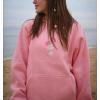 imagechouyatou Womens Cute Flower Embroidery Pullover Hoodies Y2k Casual Graphic Hooded Sweatshirt Jacket TopsPink