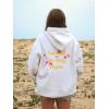 imagechouyatou Womens Cute Flower Embroidery Pullover Hoodies Y2k Casual Graphic Hooded Sweatshirt Jacket TopsWhite