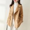 imagechouyatou Womens Elegant Casual Business Wool Trench Coat Loose Double Breasted Dressy Blazer Pea CoatLight Brown
