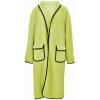 imagechouyatou Womens Fall Winter Open Front Fuzzy Sherpa Fleece Maxi Coat Duster Cardigan JacketGreen