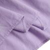 imagechouyatou Womens Summer Casual Puff Sleeve Midi Long Cotton Dress Swing Empire Waist Tiered ALine DressPurple