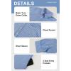 imagechouyatou Womens Summer Casual Stripe Shirt Dress Button Down Loose Fit Holiday Mini Shift DressBlue