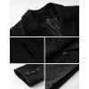 imagechouyatou Womens Fall Notch Lapel Blazer Wool Coat Office Work Wear Warm Winter Pea CoatBlack