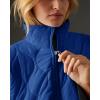imagechouyatou Womens Oversized Pullover Puffer Jacket Quilted Lightweight Stand Collar Winter Padded Coat TopsBlue