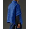 imagechouyatou Womens Oversized Pullover Puffer Jacket Quilted Lightweight Stand Collar Winter Padded Coat TopsBlue