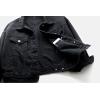 imagechouyatou Womens Casual Light Button Up Candy Color Short Denim Trucker JacketBlack