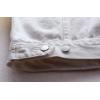 imagechouyatou Womens Casual Light Button Up Candy Color Short Denim Trucker JacketWhite